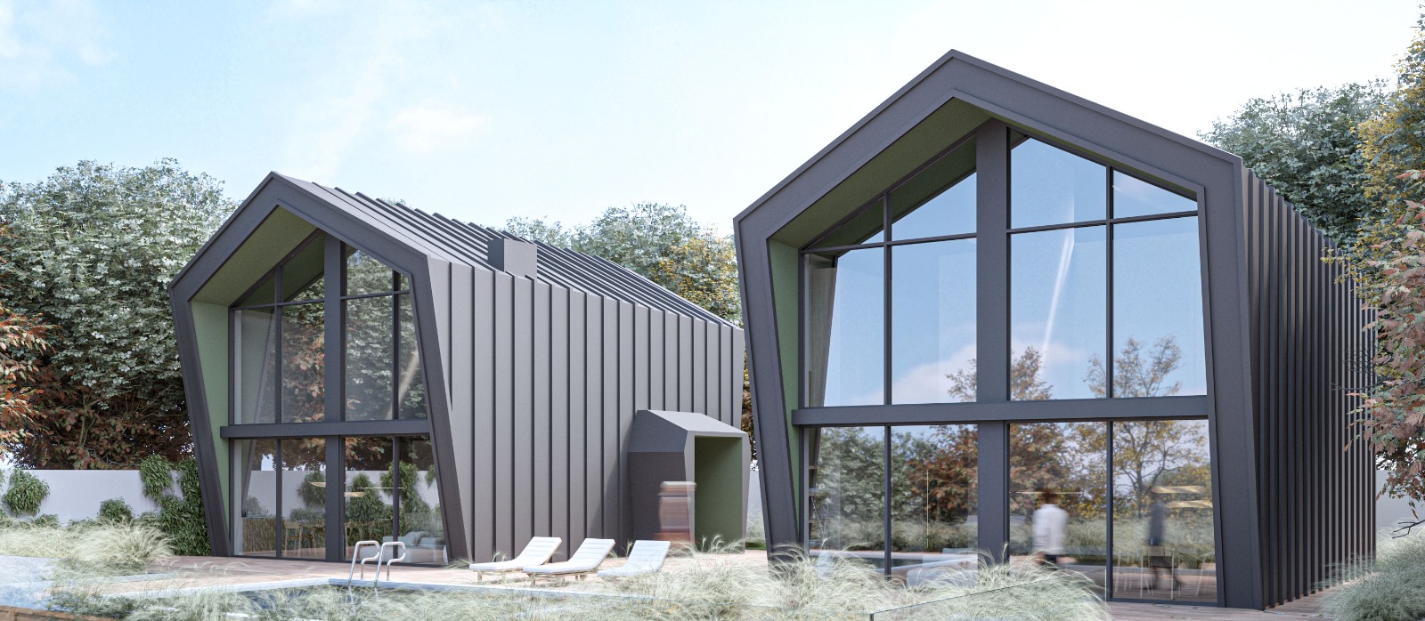 Alternative twin villas exterior render